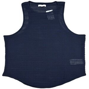 New Madewell Tank Womens XL Crochet-Knit Cutaway Shirttail Hem Chic Girly‎ Beach